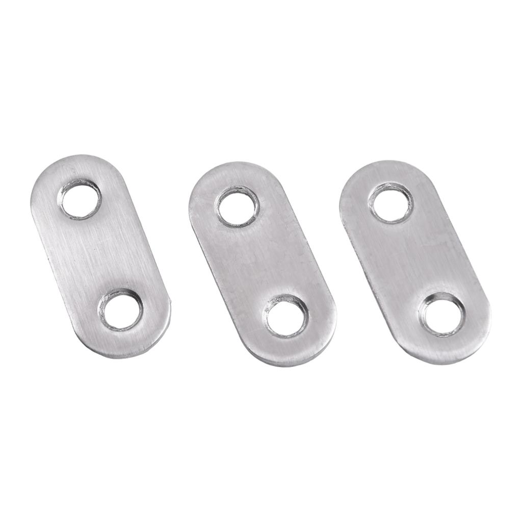 10Pcs Stainless-Steel 37/47/56x16mm Flat Corner Brackets Mending Repairing Plate Connection Plate Furniture Hardware Repair Tool