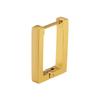 New Stainless Steel Gold Color Geometric Square Hoop Earrings for Women, Minimalist Chic Metal Ear Clip Gifts Trendy Jewelry