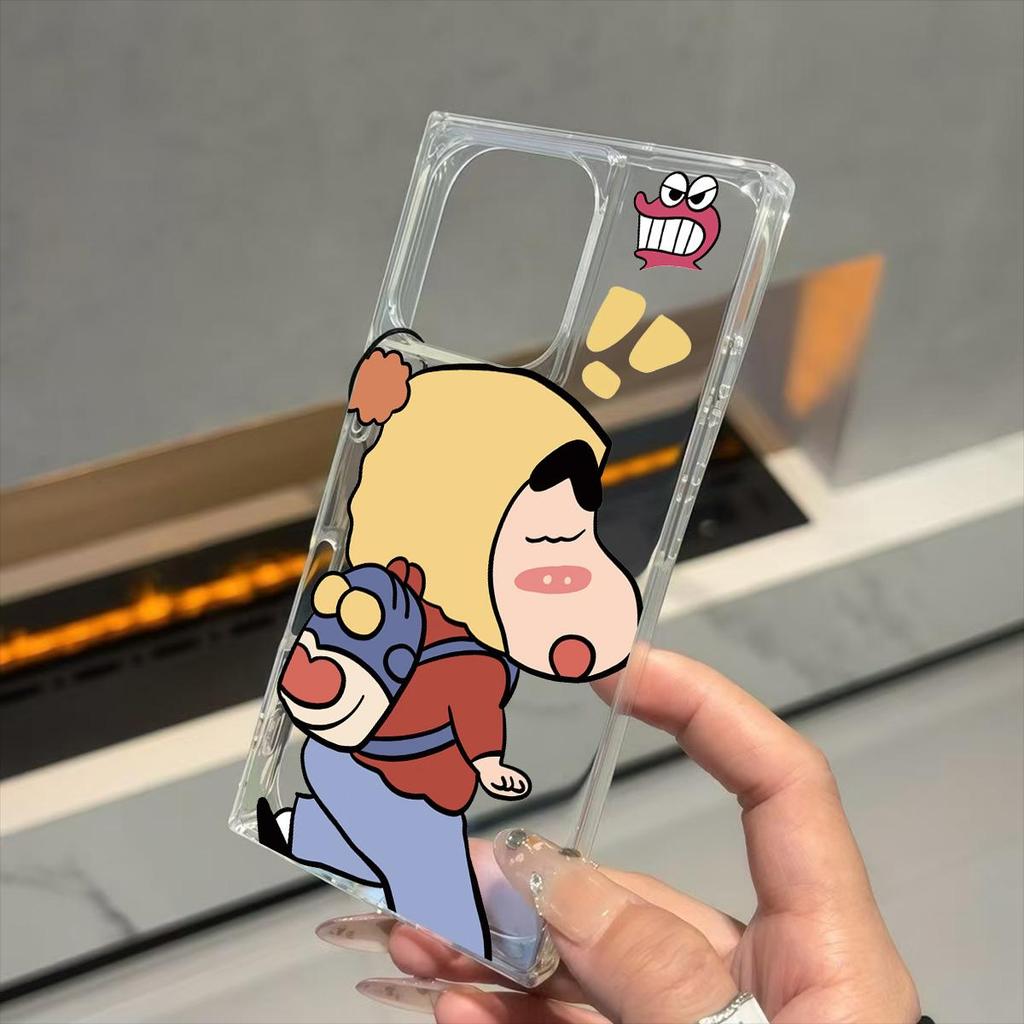 Clear Square Back Tube Case Protection For iPhone 15 Plus 11 16 ProMax 14 Pro Max 13 12 Anti-Oxygen,School-going Shin Pattern Casing