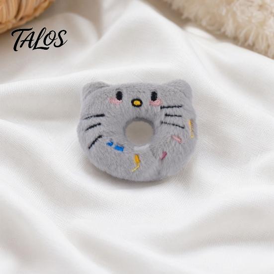 Catnip Cat Toy Donut Shape Toy, with Natural And Rattle Paper, PP Cotton Filling Stimulating Teaser Chew Bite Anxiety Relief Pet for Cats Teeth