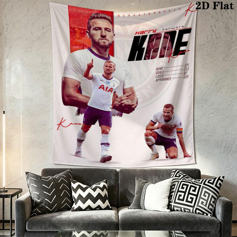 Harry Kane Legend  Wall Hanging Printed Fabric Blanket Decorative Tapestries for Bedroom Living Room Home Decor