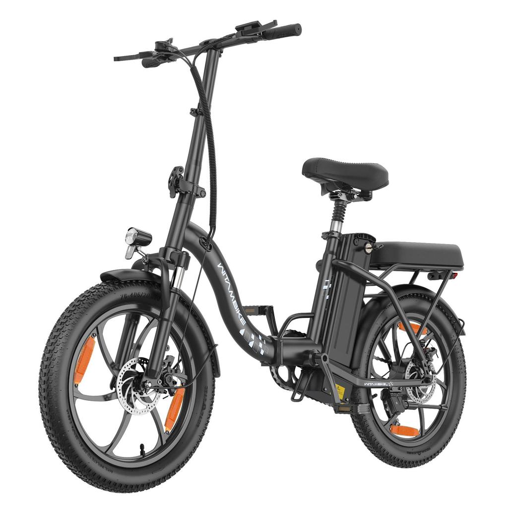 20-inch Folding Electric Bike 250W Motor 48V 16Ah Battery 25km/h 100km Range 20x3.0-inch Fat-Tire Electric Bicycle