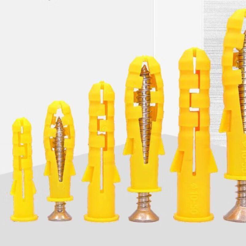 50-Set Plastic Expansion Anchors with Self-Tapping Screws