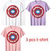 Red White Blue Print Men's T-Shirts Summer Fashion Street Outdoor Casual T-shirt Tops for Men's and Women's Tees Top