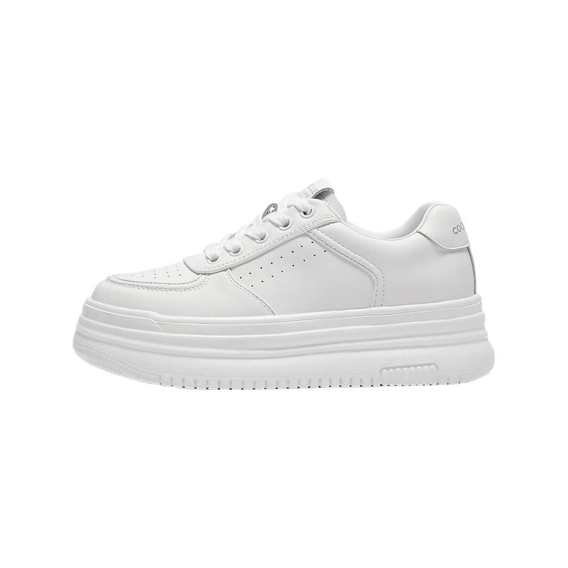 Belle Women's White Platform Casual Sneakers B2597BM5
