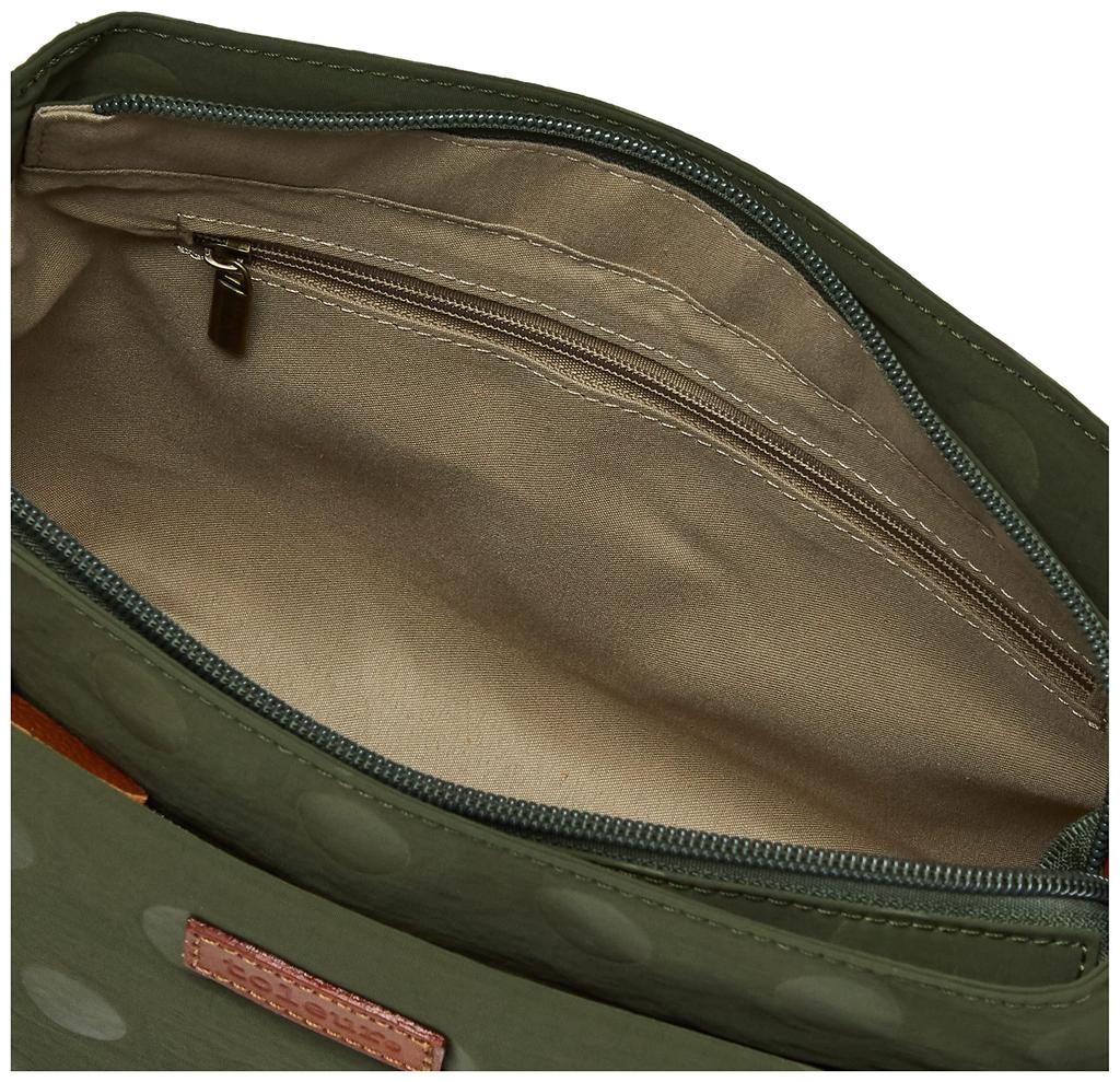 Torla Mini Shoulder Bag, Nylon DotCow Leather, Size 2S, Women's, 11776-KH (Khaki)