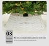 Woven Rattan Christmas Tree Skirt & Base Decoration