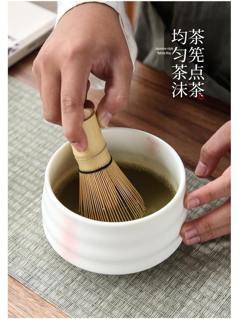 Matcha Tool Set: Chasen Stand & Tea Whisk with White Hon-date, Inspired by Song Dynasty, in Japanese Gift Box
