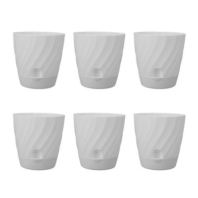 6 pièces Pot de fleurs en plastique Jardinage Conteneur pour plantes Jardinière en plastique légère pour Maison Balcon Jardin