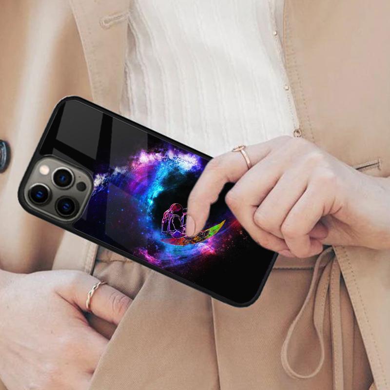 Surfing Spaceman Magnetic Phone Case For APPLE iPhone 17 Air 16 14 13 12 Pro Max 15 Plus Wireless Charge With MagSafe Cover