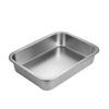 Huíhuáng Extra Thick Stainless Steel Rectangular Deep Tray with Lid