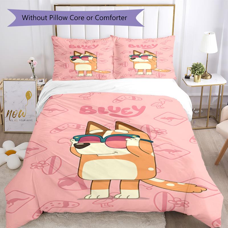 Bluey Duvet Cover Set Suitable for Dormitory Machine Washable Christmas Gift