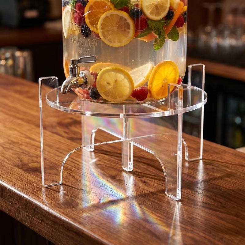 Clear Acrylic Drink Dispenser Stand Transparent Holder Rack for Juice Jar Beverage Dispenser Cake Support for Party Bar Kitchen