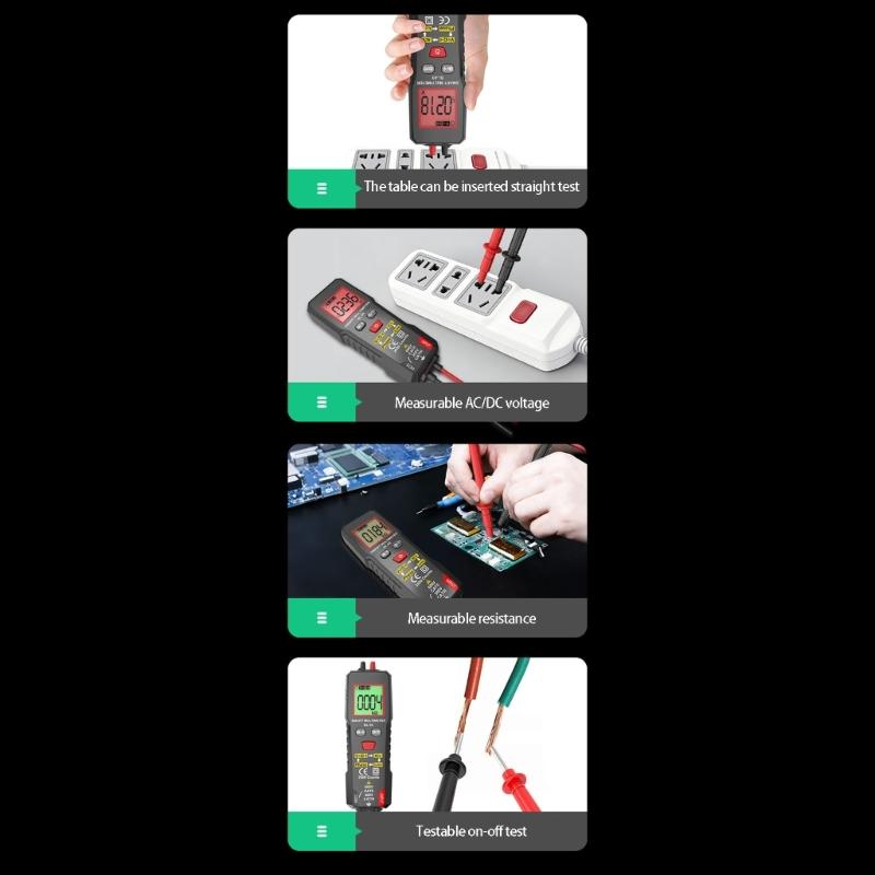 Intelligent Anti Burn Digital Multimeter Portable Suitable For Electrical Safety With Overload Protected Voltages Tester
