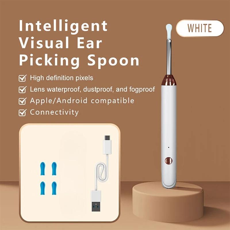 Smart Visual Ear Cleaner 1296P Ear Sticks Otoscope USB C Charging Endoscope Wax Removal Tool Earpick Camera Health Care