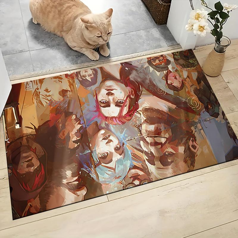 Colorful Faces Art Carpet Rug Soft Washable Antislip Home Living Room Sofa Mats Personalized Christmas Rug