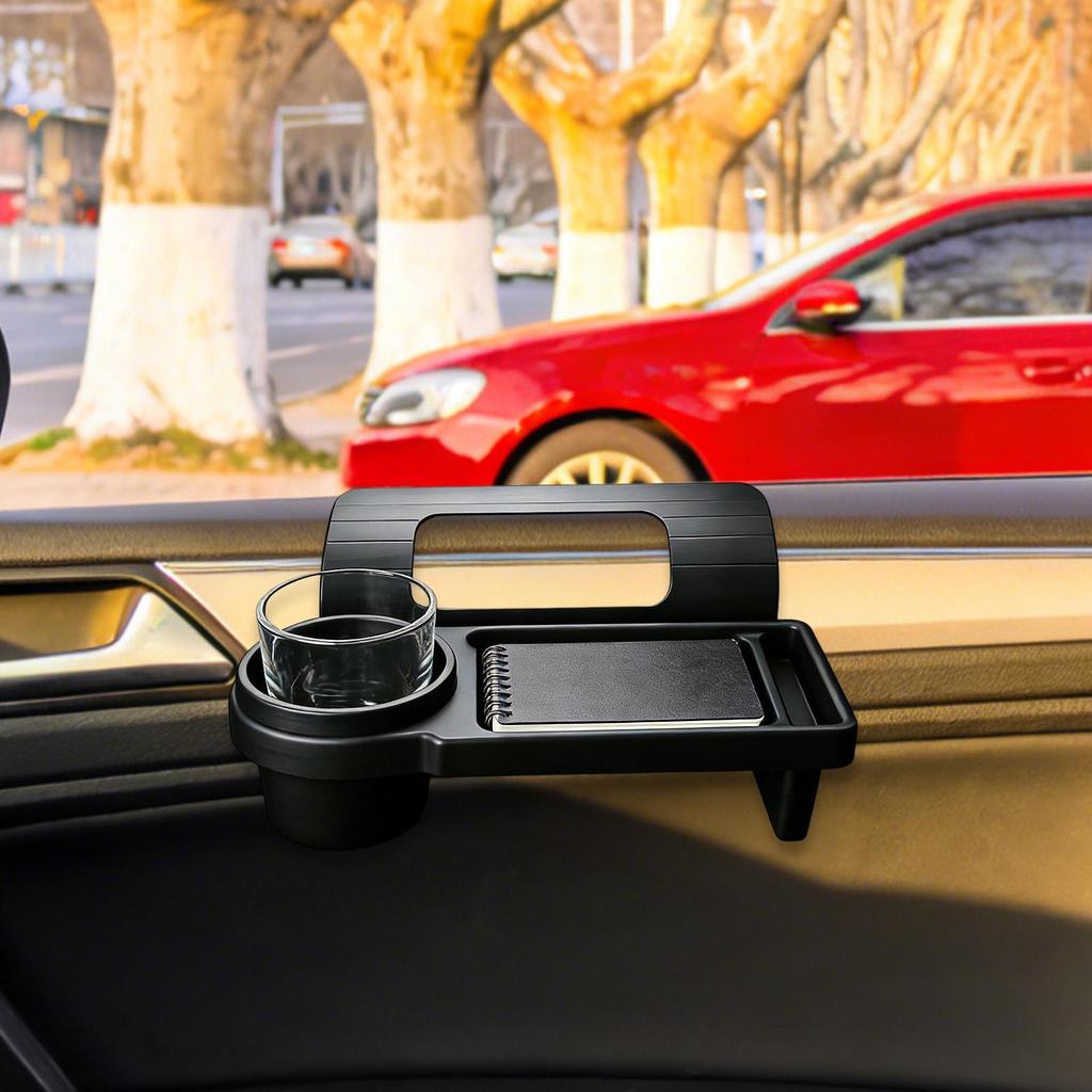 Hangable Car Window Cup Holder Multi-Purpose Rack with Storage Tray for Vehicle Truck SUV, Cell Phone Key Bottle & Change