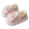 Bag Heel Cotton Slippers Women's Winter New Bow Cotton Drag Girl Velvet Warm Cotton Shoes Silent Wool Slippers