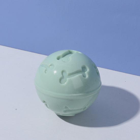 Pet Toy Molar Teeth Cleaning Hollow Bone Design Thickened Bite-Resistant TPR Material Chew Toy with Built-in Sound Ball