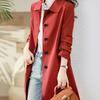 Spring Autumn Fashion Turn-down Collar Long Sleeve Solid Trench Women's Clothing Korean Button Simplicity Trend All-match Tops