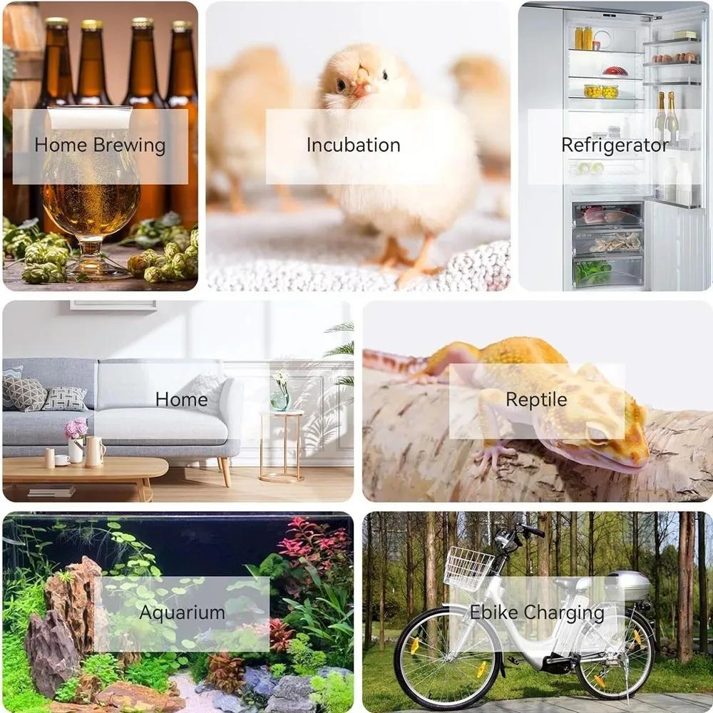 EU Outlet Plug Digital Thermostat Socket Temperature Controller Timer Switch Accuracy Cooling Heating Regulator Thermometer