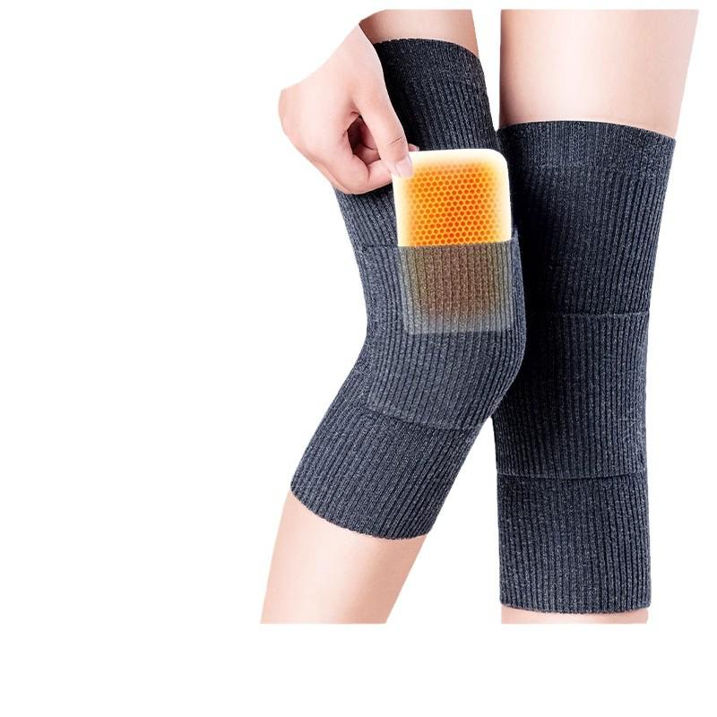 Unisex Cashmere Knee Warmers: Heated Autumn/Winter Protection for Middle-Aged and Elderly
