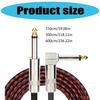 6.35mm To 6.35mm 90 Degree Right Angle Sound Cable For Electric Guitar Basses Mixer 6.35mm Connectors Long Elbow Wire