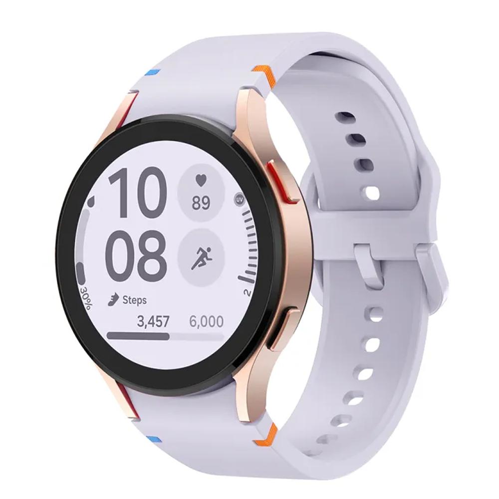 

официальный-сайт Ремешок для Samsung Galaxy Watch 7 FE 44 мм 40 мм Силиконовый браслет Galaxy Watch6 4 6 Classic 5 pro ремешок 43 мм 47 мм Galaxy 7 40mm 44mm фиолетовый