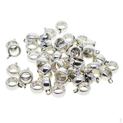 50 Peças Pingente com Argola Contas Deslizantes Suporte Conector de Joias Charms