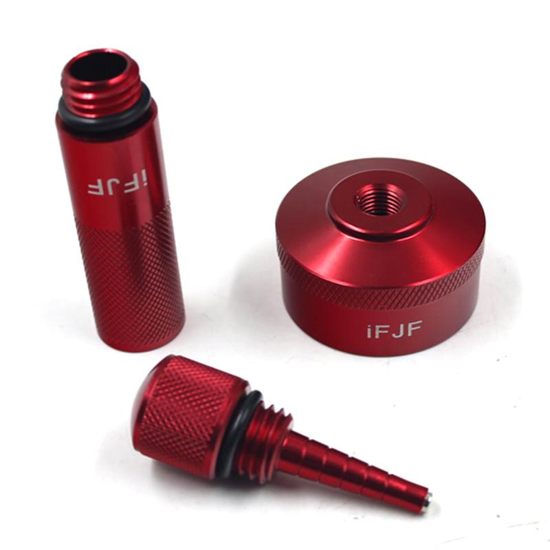 Aluminum Red Extended Run Gas Cap Adapter, Mess Oil Changes Funnel, Magnetic Tip Dipstick Oil Dip Stick for Honda eu2000i eu10i