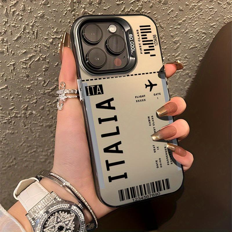 

Italian boarding pass phone case suitable for 15promax iphone11/11proamax/11pro/12/12pro/12promax/13/13pro/13promax/14 iPhone 17 Pro Max чорний
