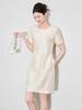 Elegant Embossed Jacquard Gilded Short-Sleeve Women's Summer Dress