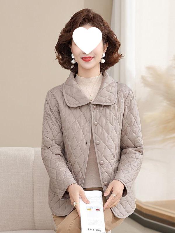 Autumn/Winter 2025 Lightweight Inner Wear Cotton Jacket for Middle-aged & Elderly Women