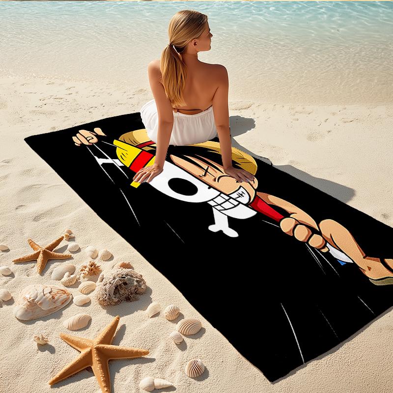 1Pc Adventure Luffy Beach Towel Quick Dry Multiuse For Beach Pool Gym Yoga Home Travel Christmas Halloween Xmas Gift G1304