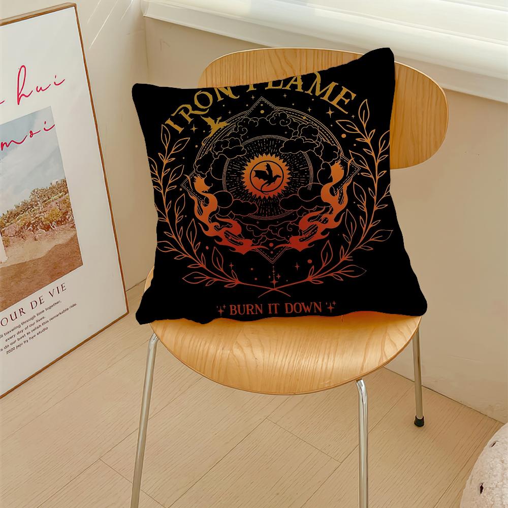 Books F-Fourth Wing Iron F-Flame Funny Cushion Cover Pillow Cover Decoration Room Home Sofa Living Office Car Nordic Simplicity