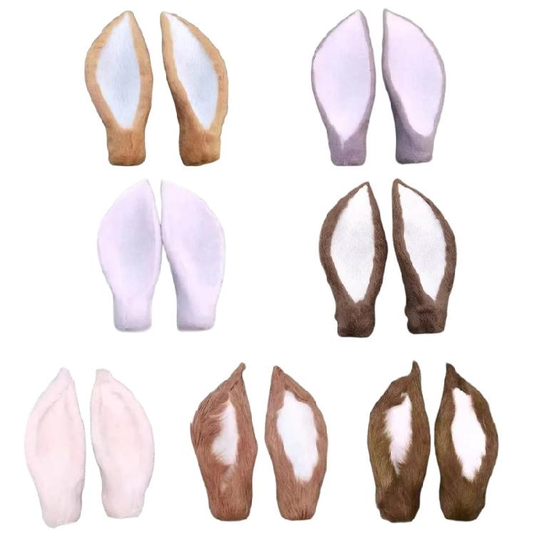 Handmade Hairhoop Making Kits Plush Fawn Ear for Crafting Headband Craft Hairhoop Accessory Costume Headpiece Materials