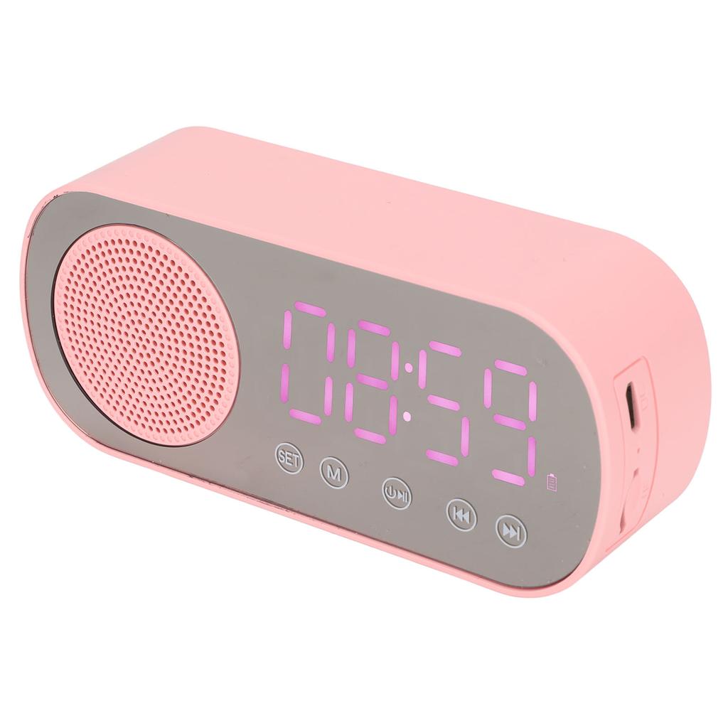 Budzik Głośnik Bluetooth HIFI LED Lustrzany ekran Micro USB Ładowanie Radio FM Cyfrowy zegar dla
