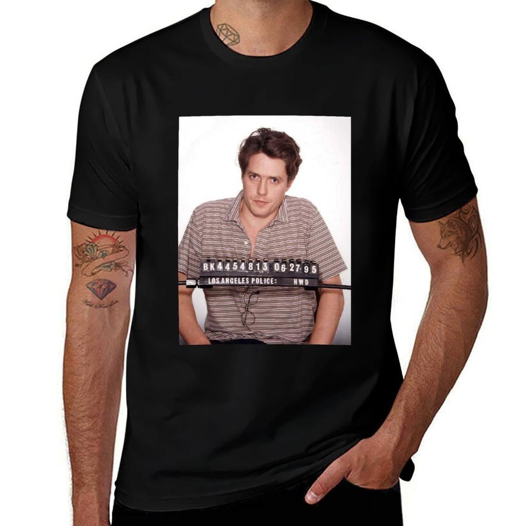 Hugh Grant Mugshot TShirt Unisex T Shirt Summer Cotton T Shirt Pack TShirt