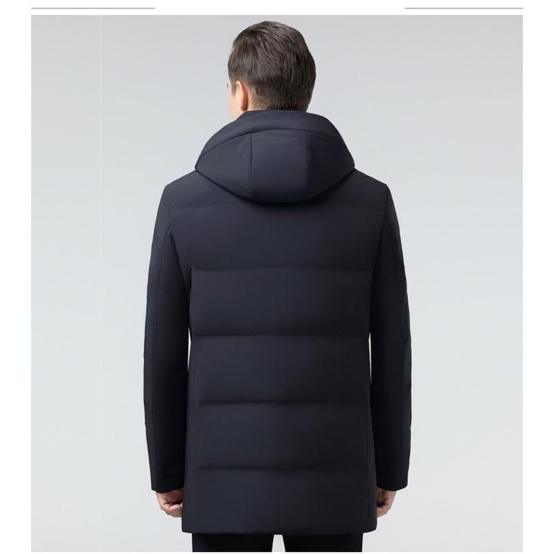 Winter Goose Down Down Jacket for Middle-aged Men with Velvet and Thickening for Middle-aged and Elderly Grandfathers