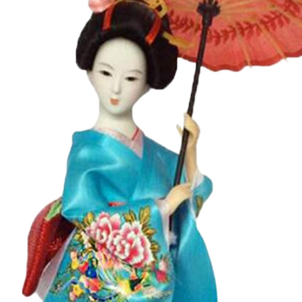 Muñeca Geisha Japonesa de 12 Pulgadas 30cm Muñeca Kimono Asiático Figura Coleccionable Decoración Regalo