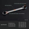 1 Top 4 72-gear Four-use Adjustable Ratchet Wrench, Fast Wrench CR-V Forged Waterproof Rust-proof, Chromium Vanadium Steel, Suitable for Electrical