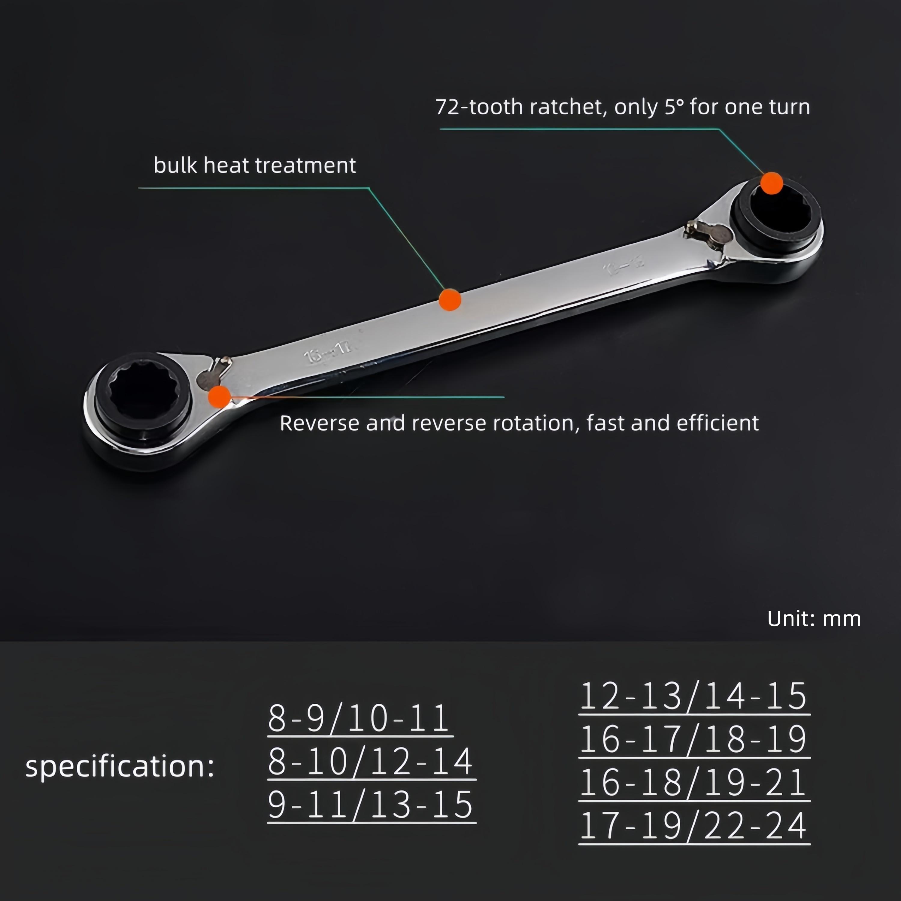 

1 Лучший 4 72-зубцовый регулируемый храповый ключ с четырьмя вариантами использования, Быстрый ключ, кованый из CR-V, водонепроницаемый, устойчивый к ржавчине, из хром-ванадиевой стали, подходит для электрических работ