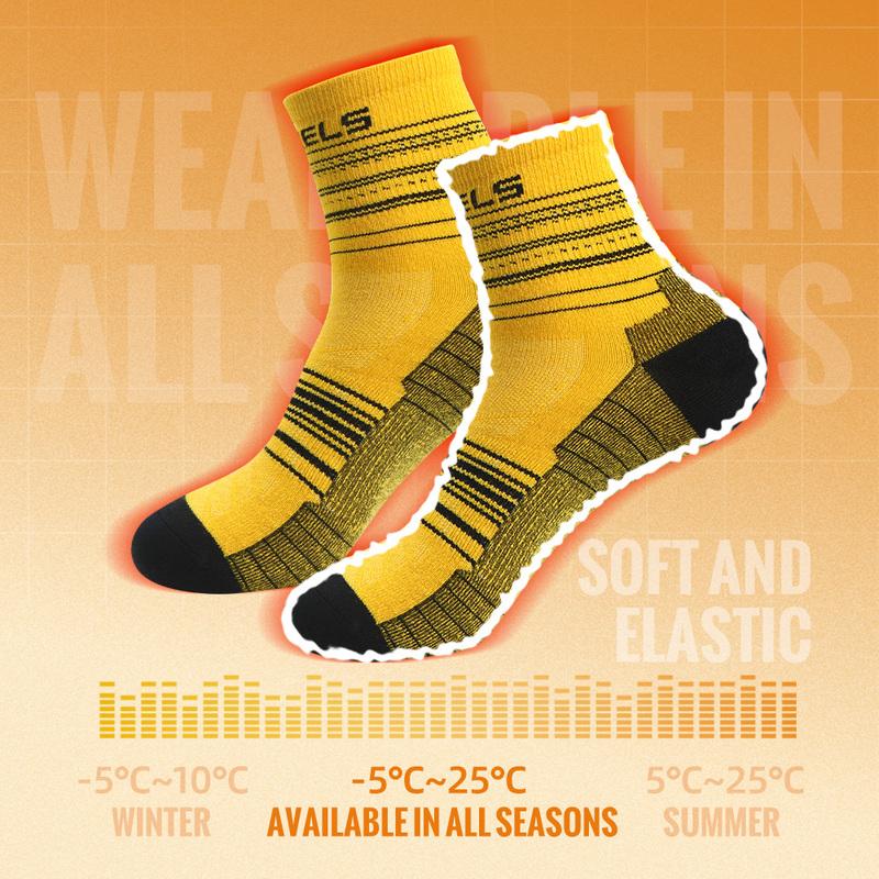 WRELS 1/3Pairs Merino Wool Running Socks Compression Support Thick Cushion Wool Socks For Running Hiking Moisture Wicking Socks