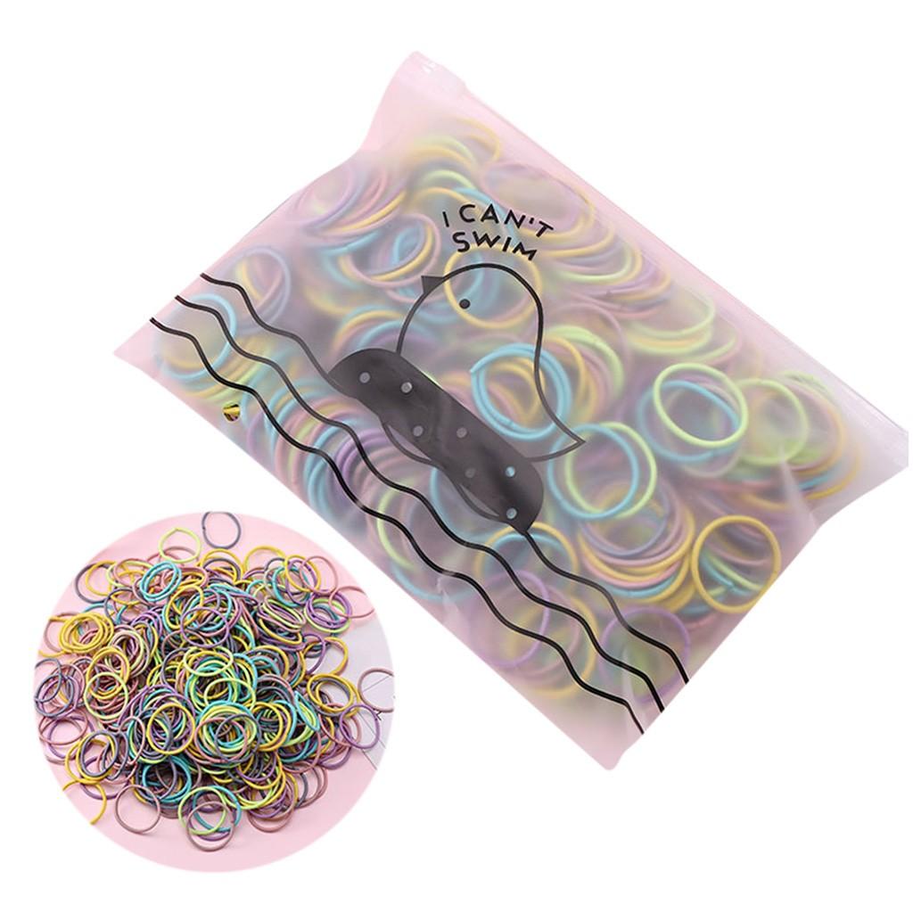 

(SU)100 штук резинок для девочек, детские завязки для волос, красочные аксессуары для волос One size