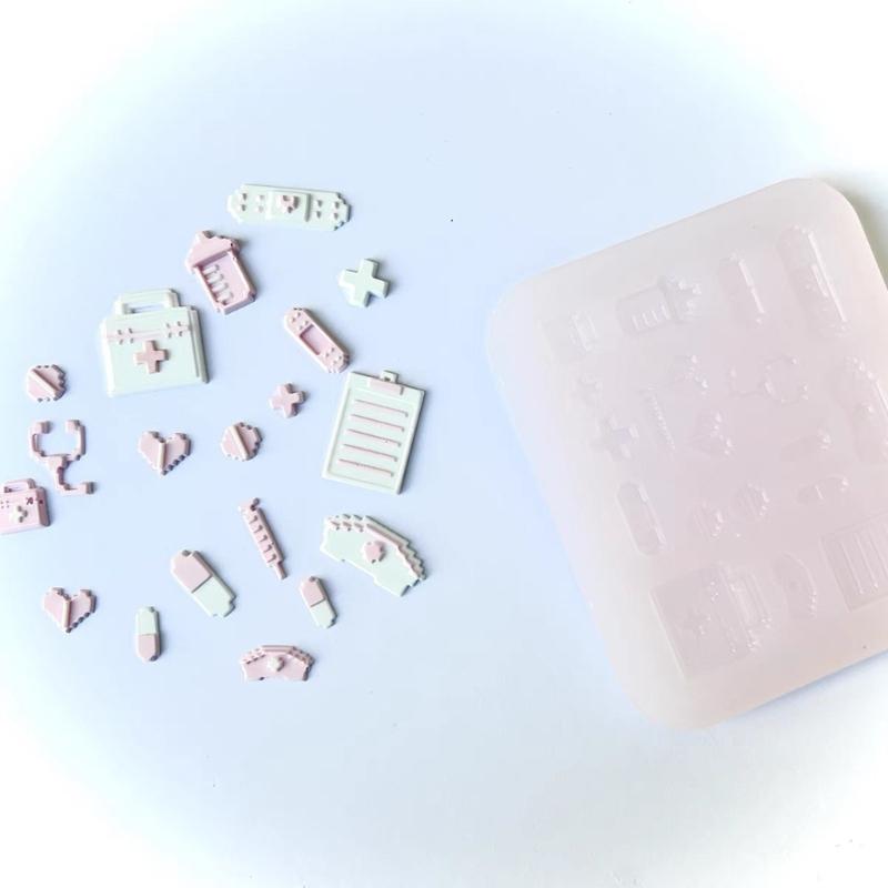 Fashionable Versatile Sturdy Silicone Mould Portable Craft Supplies Accessory for Stylish Pixel Shaped Creation