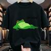 Cartoon Green Frog with Im Done Quote Summer Fashion TShirt Unisex WoUnisex Casual Loose Cotton Streetwear Tee