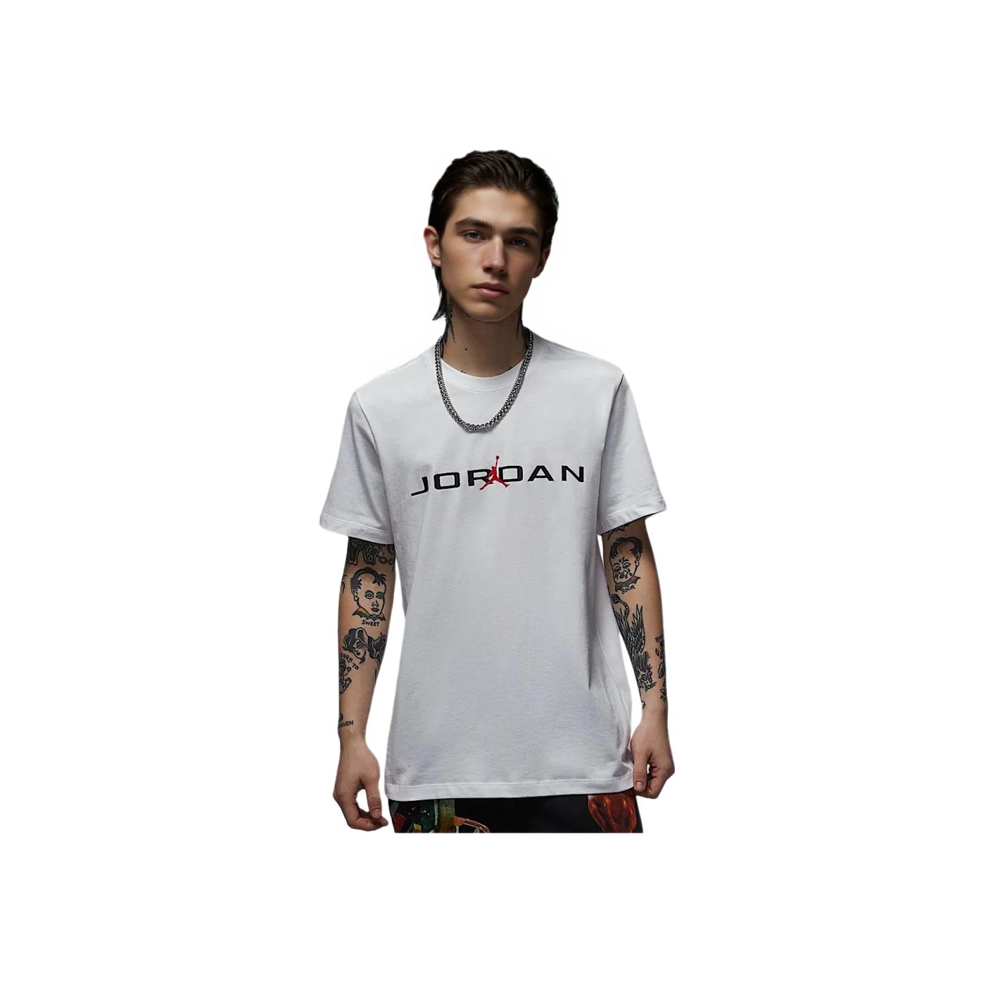 

Jordan Air Simple Comfortable Fashion Short Sleeve T-Shirt Men Tops White Black Fitness-Red IB7354101 M