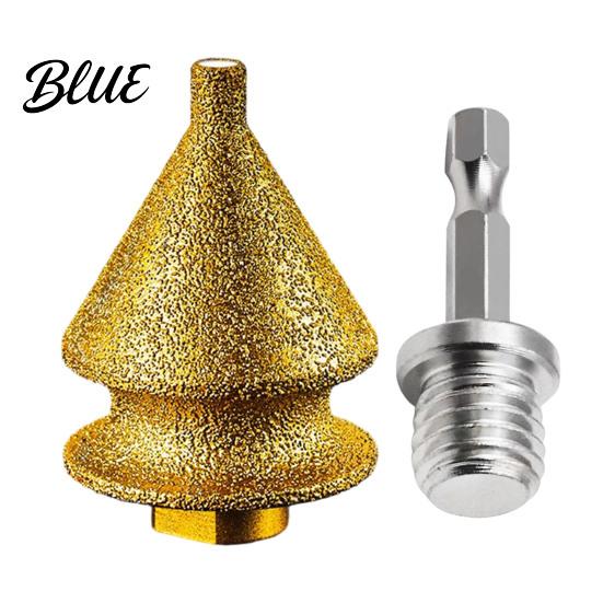 Hole Opener Drill Bit Diamond Chamfering for Grinder 4-in-1 Saw Beveling Grinding Head Ceramic Tile Chamfering/Hole Enlarging/Polishing/Arc