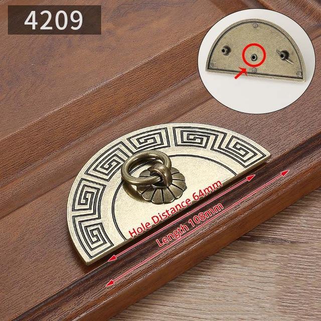Vintage Antique Bronze Cabinet Handles Chinese Style Furniture Handle Drawer Knobs Wardrobe Door Pulls Furniture Hardware
