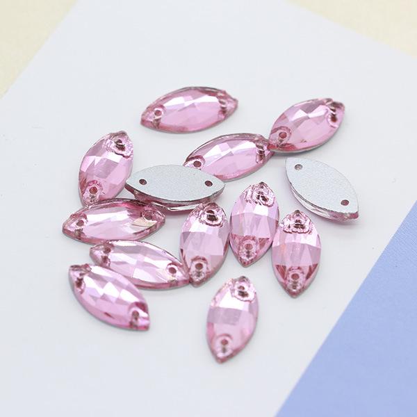 Premium Flat-Bottomed Double-Hole Glass Sewing Drill and Rhinestone Stickers for DIY Clothing, Shoes, Hats, and Bags.